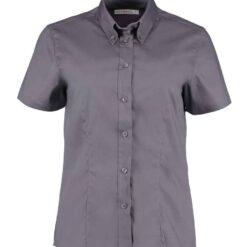 Kustom Kit Ladies Premium Short Sleeve Tailored Oxford Shirt