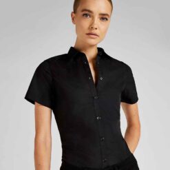 Kustom Kit Ladies Short Sleeve Tailored Poplin Shirt