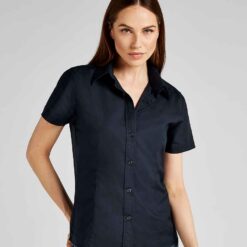 Kustom Kit Ladies Short Sleeve Tailored Workwear Oxford Shirt