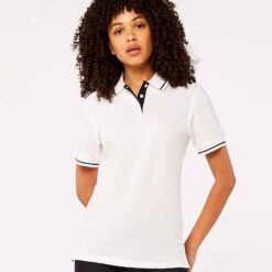 Kustom Kit Ladies St Mellion Tipped Cotton Piqué Polo Shirt