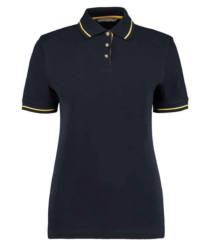 Kustom Kit Ladies St Mellion Tipped Cotton Piqué Polo Shirt