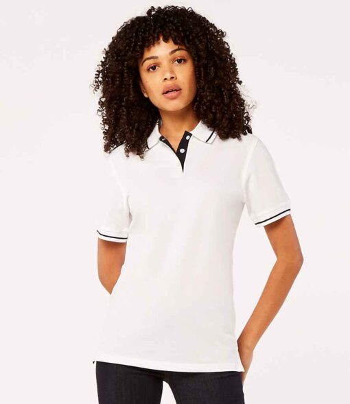 Kustom Kit Ladies St Mellion Tipped Cotton Piqué Polo Shirt