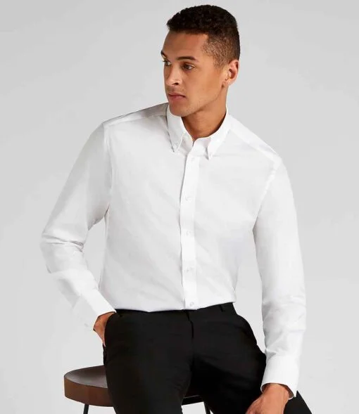 Kustom Kit Long Sleeve Tailored City Business Shirt