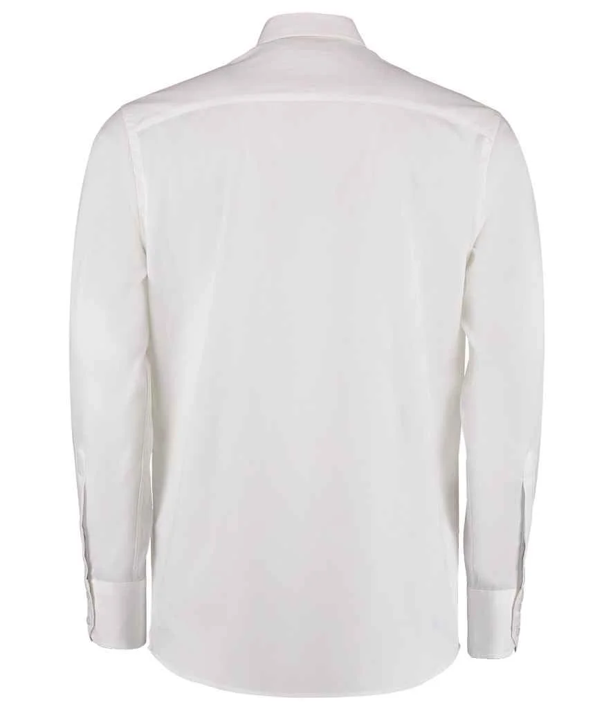 Kustom Kit Premium Long Sleeve Tailored Oxford Shirt