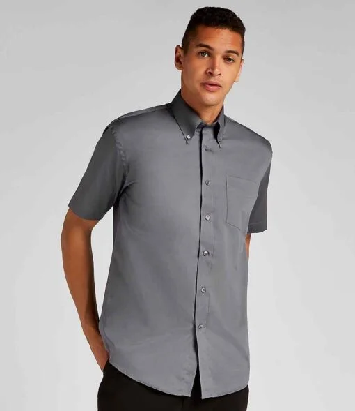 Kustom Kit Premium Short Sleeve Classic Fit Oxford Shirt