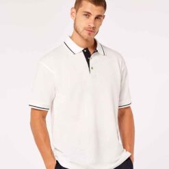 Kustom Kit St Mellion Tipped Cotton Piqué Polo Shirt