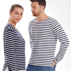 One By Mantis Unisex Long Sleeve Breton Stripe T-Shirt