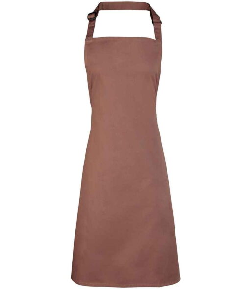 Premier 'Colours' Bib Apron - Mocha, ONE