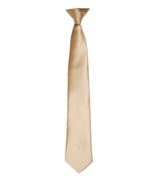 Premier 'Colours' Satin Clip Tie - Khaki