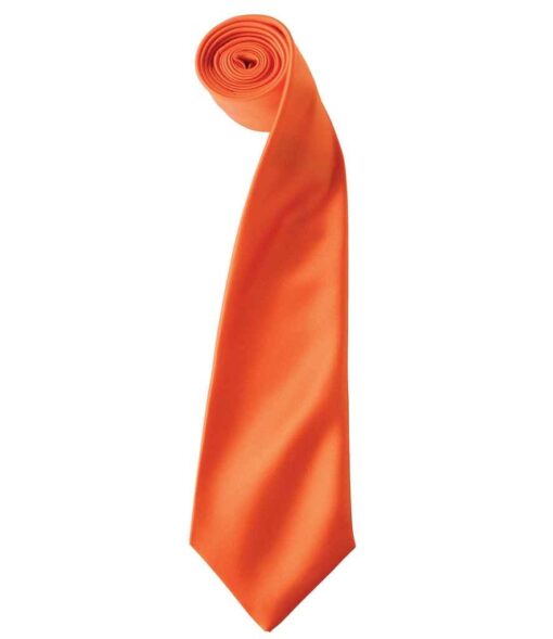 Premier 'Colours' Satin Tie - Orange