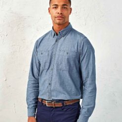 Premier Fairtrade Organic Long Sleeve Chambray Shirt