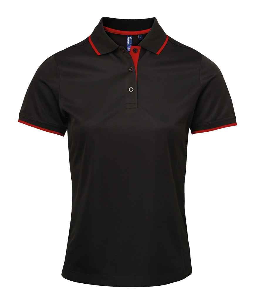 Premier Ladies Contrast Coolchecker® Piqué Polo Shirt