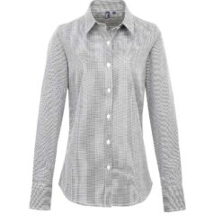 Premier Ladies Gingham Long Sleeve Shirt