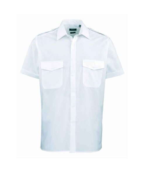 Premier Short Sleeve Pilot Shirt - Light Blue, 23