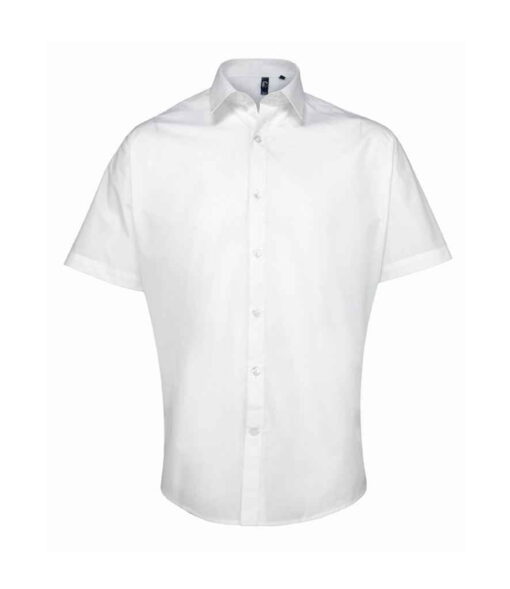 Premier Supreme Short Sleeve Poplin Shirt - White, 19