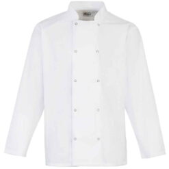 Premier Unisex Long Sleeve Stud Front Chef's Jacket