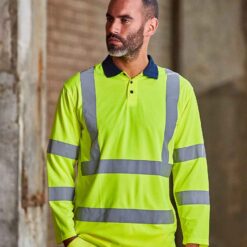 Pro RTX High Visibility Long Sleeve Polo Shirt