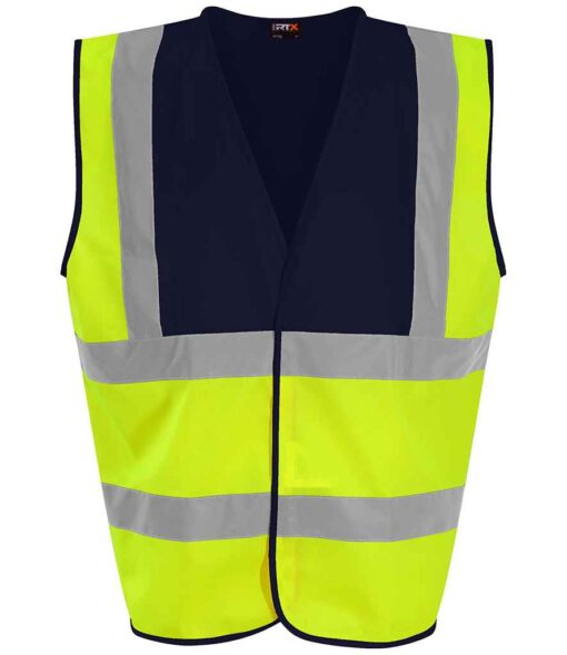 Pro RTX High Visibility Waistcoat - Yellow/Navy, 3XL