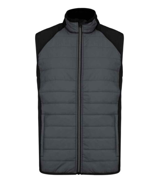 Proact Dual Fabric Sports Bodywarmer - Sporty Grey/Black, XXL