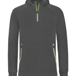 Proact Zip Neck Hooded Sweatshirt