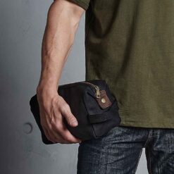 Quadra Heritage Waxed Canvas Wash Bag