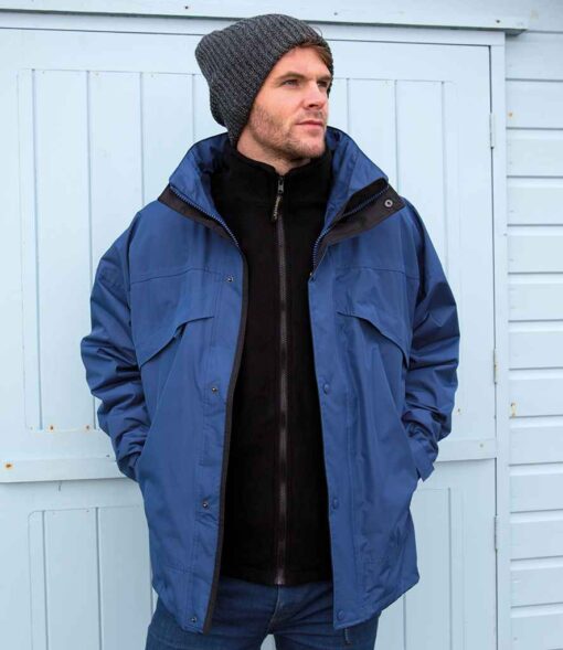 (product) Result 3-in-1 Waterproof Zip and Clip Fleece Lined Jacket