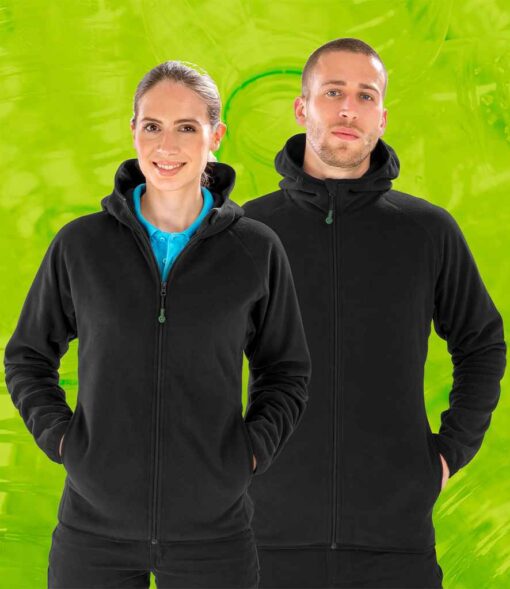 (product) Result Genuine Recycled Hooded Micro Fleece Jacket