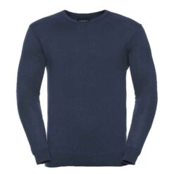 Russell Collection Cotton Acrylic V Neck Sweater