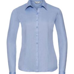 Russell Collection Ladies Long Sleeve Herringbone Shirt