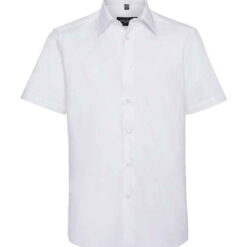 Russell Collection Short Sleeve Tailored Oxford Shirt