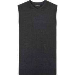 Russell Collection Sleeveless Cotton Acrylic V Neck Sweater