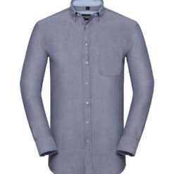 Russell Collection Tailored Long Sleeve Washed Oxford Shirt