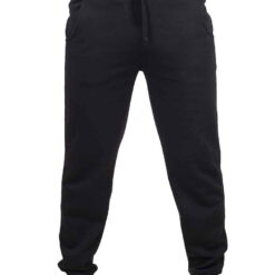 Men Slim Cuffed Jog Pants - Black Front