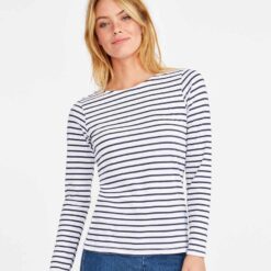 SOL'S Ladies Marine Long Sleeve Striped T-Shirt