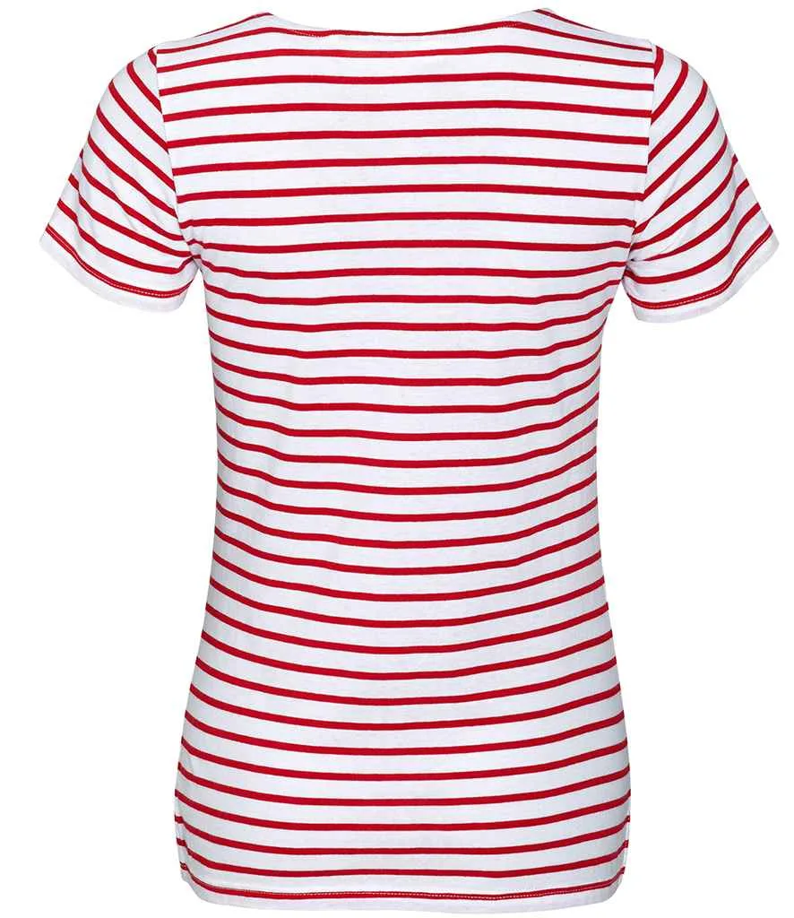 SOL'S Ladies Miles Striped T-Shirt