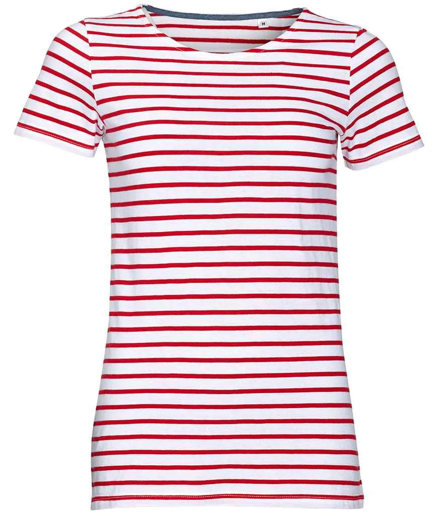 SOL'S Ladies Miles Striped T-Shirt