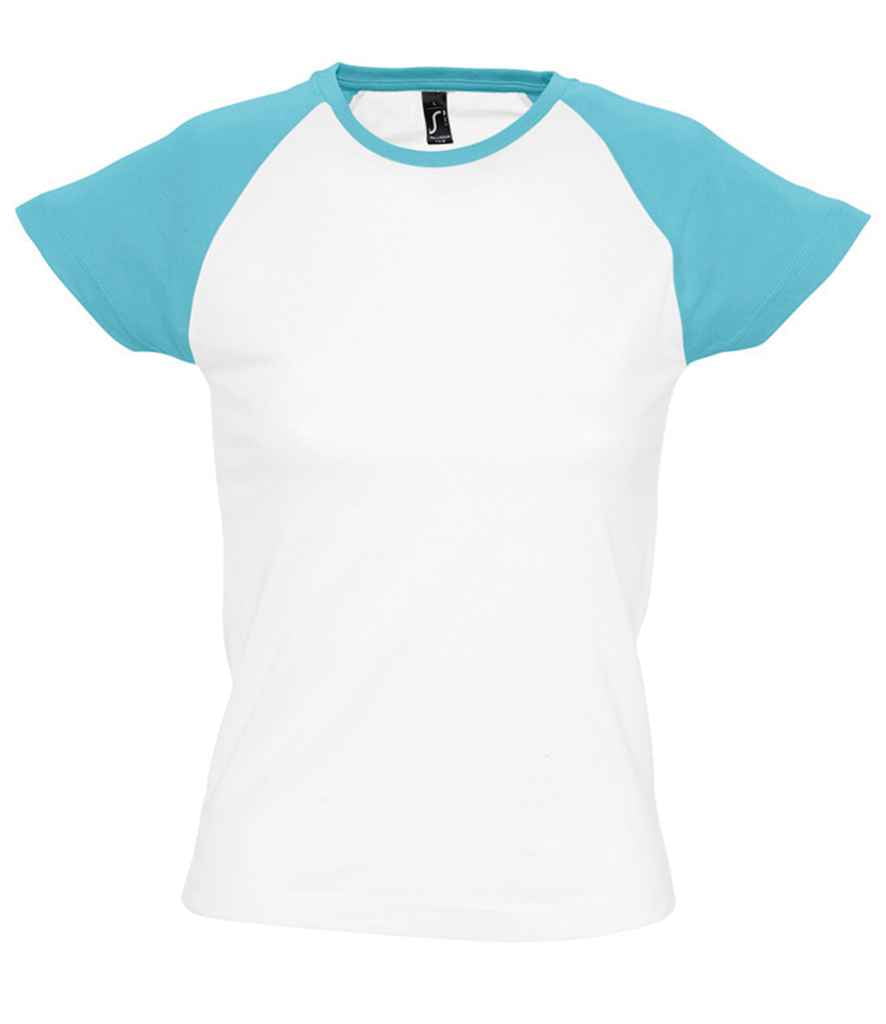 SOL'S Ladies Milky Contrast Baseball T-Shirt