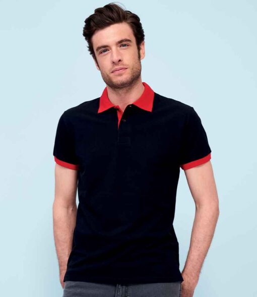 SOL'S Prince Contrast Cotton Piqué Polo Shirt