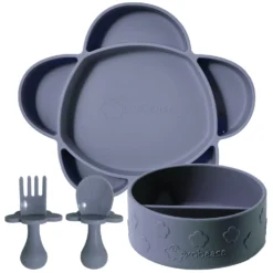 grabease - 4-Piece Self-Feeding Set - Grey 1