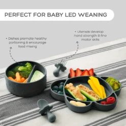 grabease - 4-Piece Self-Feeding Set - Grey 2