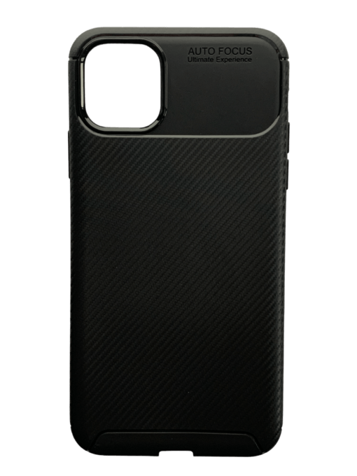 iPhone 11 Pro Max - Black Carbon Mobile Case with Screen Protector