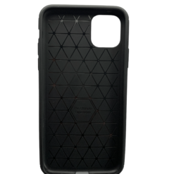 iPhone 11 Pro Max - Black Carbon Mobile Case with Screen Protector