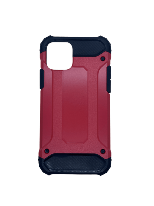 iPhone 11 Pro - Red & Black Tough Mobile Case with Screen Protector
