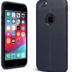 iPhone 6/6S - Navy Blue Ultra Light ShockProof Protective TPU Grip Silicone Slim Thin Cover with Film Screen Protector