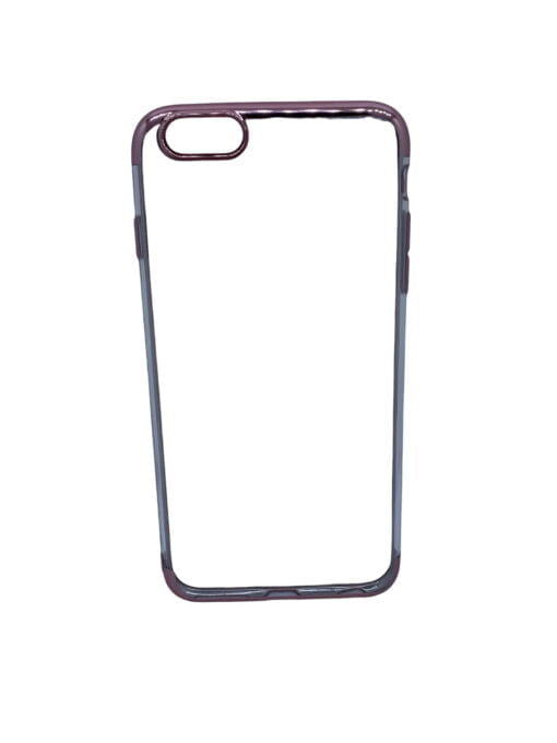 iPhone 6/6S Plus - Clear Back with Rose Gold at the Top & Bottom Including Screen Protector