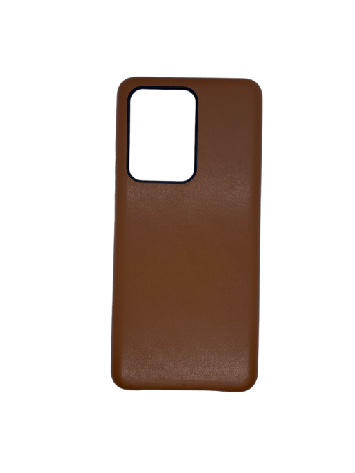 Samsung S20 Ultra - Brown Mobile Case with Black Camera Rim Case with Screen Protector