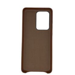 Samsung S20 Ultra - Brown Mobile Case with Black Camera Rim Case with Screen Protector