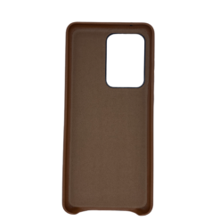 Samsung S20 Ultra - Brown Mobile Case with Black Camera Rim Case with Screen Protector