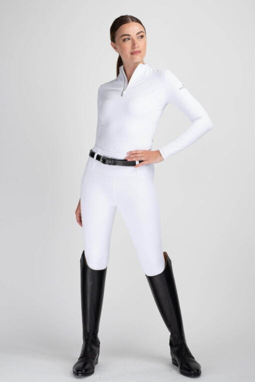 Full Seat Pull On Breeches in White