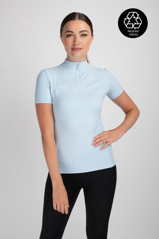 Short Sleeve Base Layer in Baby Blue RECYCLED FABRIC